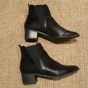 Black ankle boots, wide fit